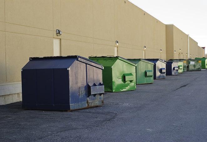 roll-off dumpsters ready for delivery to a construction project in Chesterland